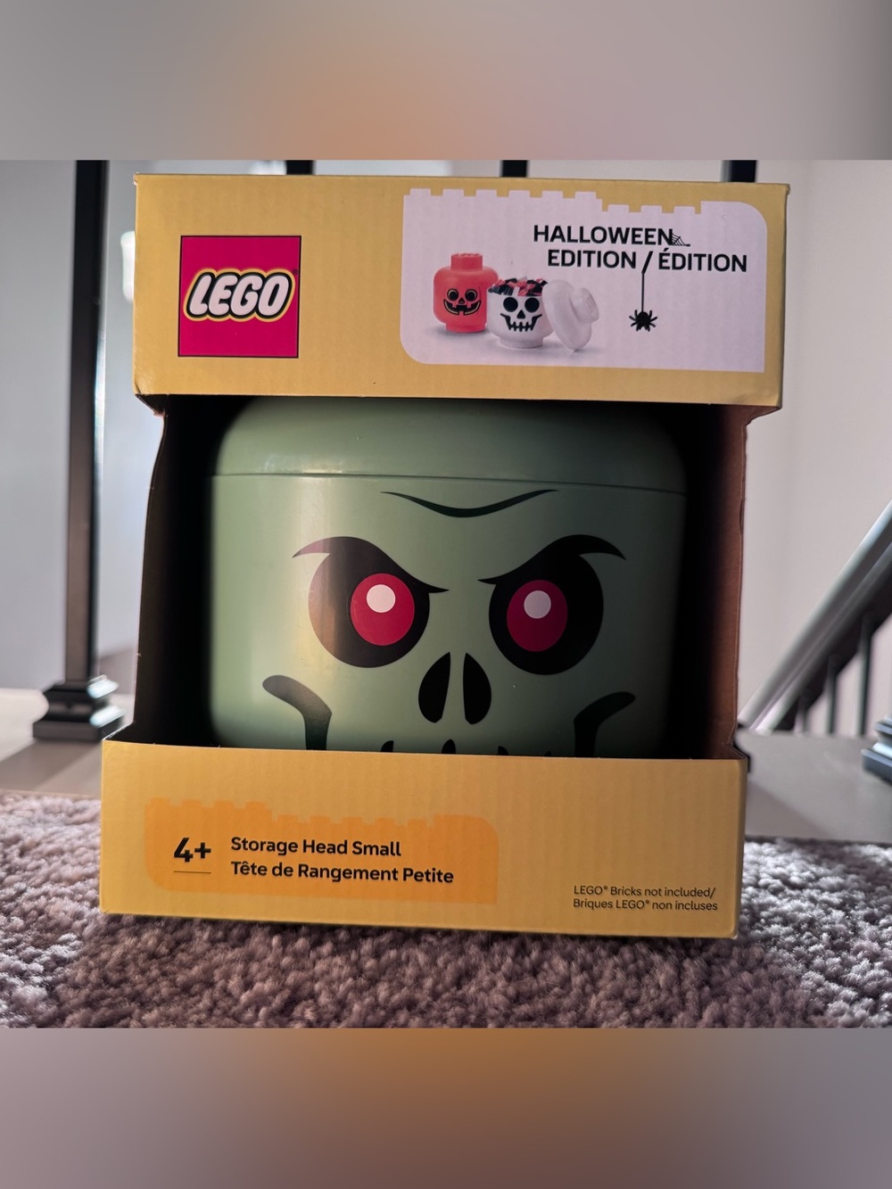 LEGO Green Skull Storage Head - Halloween Edition